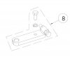 Bras d´actionnement DITEC avec butées mécaniques pour CUBIC 6, 6-V, 6-H, 6-HV