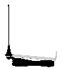 Antenne 433  MHz avec 4 m câble de connexion