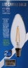 LED Kerzenlampe 230 V, 2 W, E14 klar, Glaskolben in Kerzenform mit Glühfadenoptik