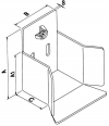 Pièce d´arrêt portail mini 400 pour des petits portails coulissants juqu´à 400 kg maxi
