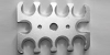 Perforated plate for spring mounting of extension springs / trumpet springs