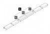 SOMMER rail de coulissage 2 pièces complet, course de mouvement 2600 mm